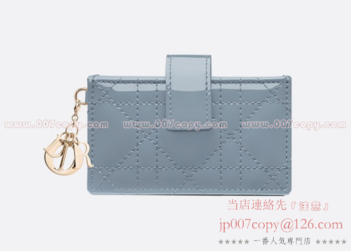 Dior カードケース スーパーコピー Lady Dior Jasmine カードホルダー S0074OVRB_M81B_偽物財布N級品激安通販