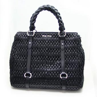 ミュウミュウ バッグ 偽物【NAPPA CLOQUET】2WAY ハンドバッグ RN0653 ZRE 002 NERO  (ブラック)_ブランド偽物バッグN品激安通販